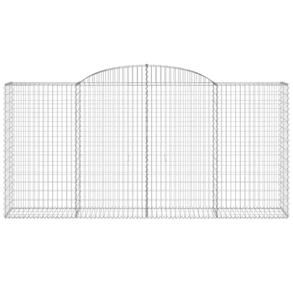 Gabionen mit Hochbogen 13 Stk 300x50x140/160cm Verzinktes Eisen