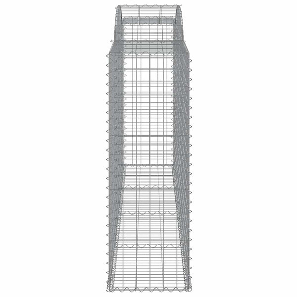 Gabionen mit Hochbogen 13 Stk 300x50x140/160cm Verzinktes Eisen