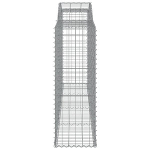 Gabionen mit Hochbogen 20 Stk 300x50x140/160cm Verzinktes Eisen