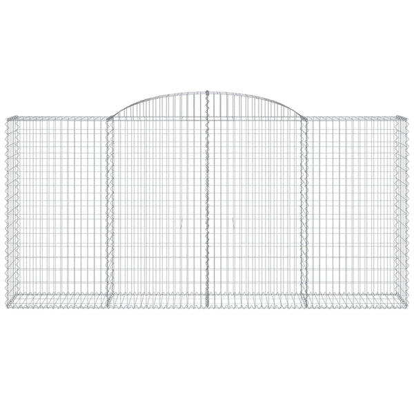 Gabionen mit Hochbogen 25 Stk 300x50x140/160cm Verzinktes Eisen