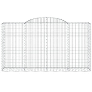 vidaXL Gabions avec arche haute 5 pcs. 300x50x160/180cm Fer galvanisé
