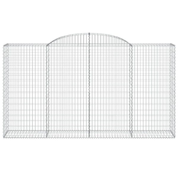 vidaXL Gabions avec arche haute 5 pcs. 300x50x160/180cm Fer galvanisé