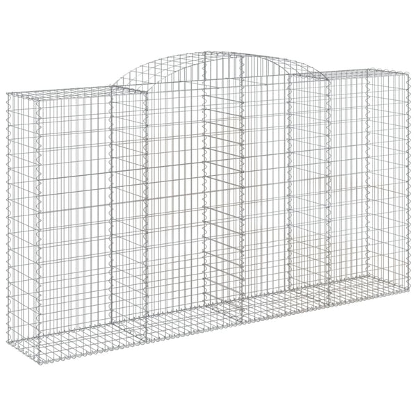 Gabionen mit Hochbogen 25 Stk 300x50x160/180cm Verzinktes Eisen
