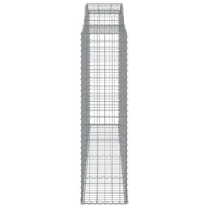 Gabionen mit Hochbogen 13 Stk 300x50x180/200cm Verzinktes Eisen