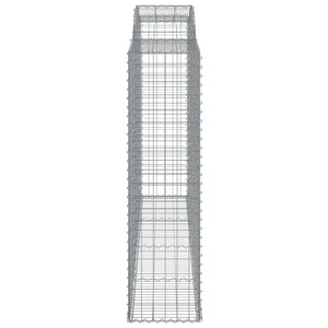 Gabionen mit Hochbogen 17 Stk 300x50x180/200cm Verzinktes Eisen