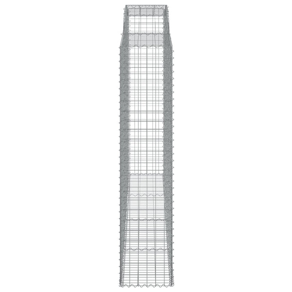 Gabionen mit Hochbogen 7 Stk. 300x50x220/240cm Verzinktes Eisen