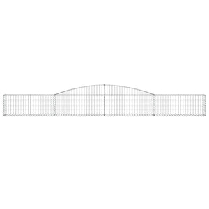 Gabionen mit Hochbogen 2 Stk. 400x30x40/60 cm Verzinktes Eisen