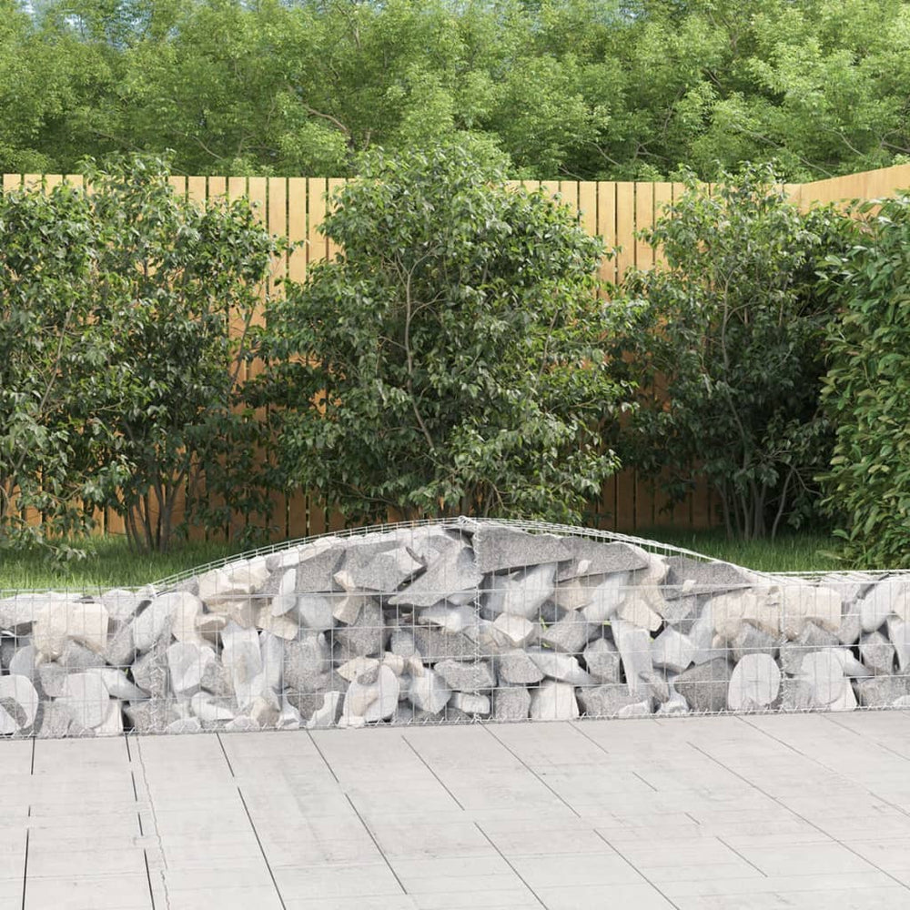 vidaXL Gabions avec arche 6 pcs 400x30x40/60 cm Fer galvanisé