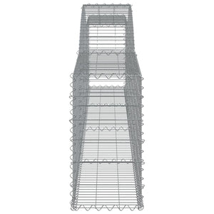 Gabionen mit Hochbogen 5 Stk. 400x30x60/80 cm Verzinktes Eisen