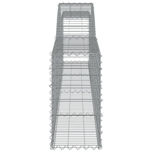 Gabionen mit Hochbogen 7 Stk. 400x30x60/80 cm Verzinktes Eisen