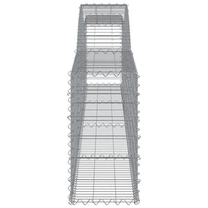 Gabionen mit Hochbogen 8 Stk. 400x30x60/80 cm Verzinktes Eisen