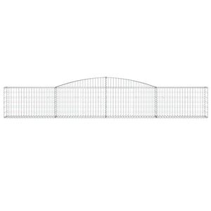Gabionen mit Hochbogen 9 Stk. 400x30x60/80 cm Verzinktes Eisen