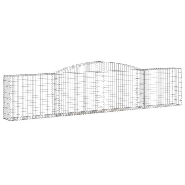 Gabionen mit Hochbogen 20 Stk. 400x30x80/100cm Verzinktes Eisen
