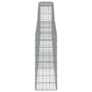 Gabionen mit Hochbogen 20 Stk. 400x30x80/100cm Verzinktes Eisen
