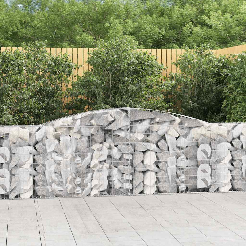 vidaXL Gabions avec arche 20 pcs 400x30x80/100cm Fer galvanisé