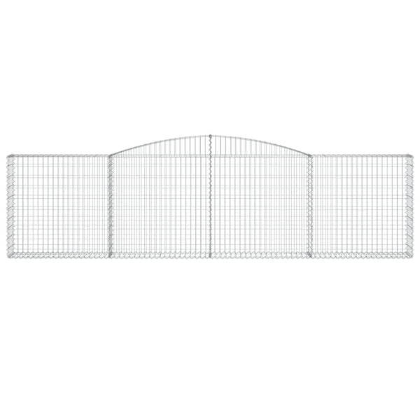 Gabionen mit Hochbogen 20Stk. 400x30x100/120cm Verzinktes Eisen