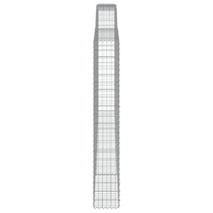Gabionen mit Hochbogen 2 Stk. 400x30x200/220cm Verzinktes Eisen