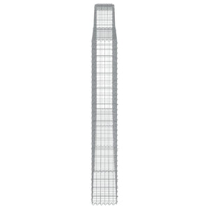 Gabionen mit Hochbogen 6 Stk. 400x30x200/220cm Verzinktes Eisen