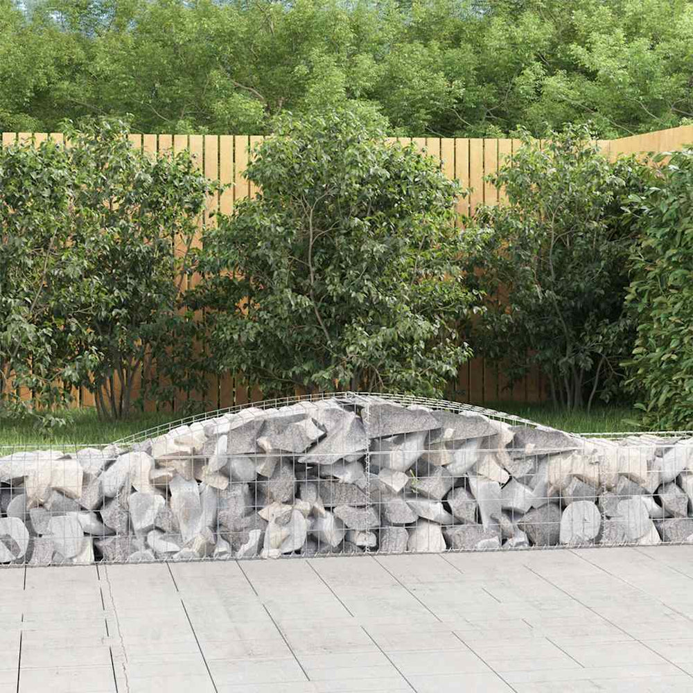 vidaXL Gabions avec arche 2 pcs 400x50x40/60 cm Fer galvanisé
