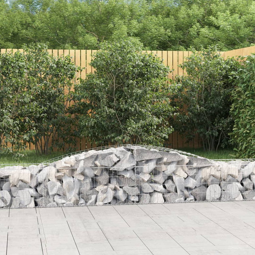 vidaXL Gabions avec arche 4 pcs. 400x50x40/60cm Fer galvanisé