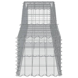 Gabionen mit Hochbogen 6 Stk. 400x50x40/60cm Verzinktes Eisen