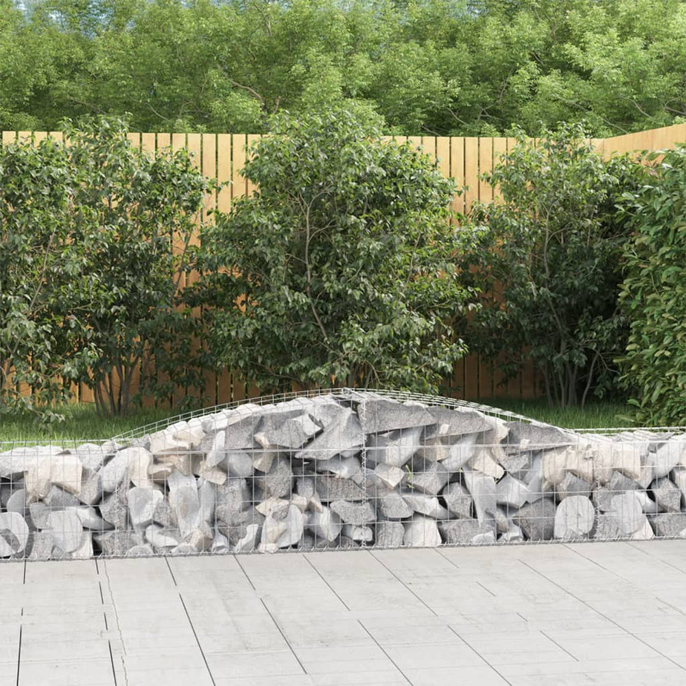 vidaXL Gabions avec arche 6 pcs 400x50x40/60 cm Fer galvanisé