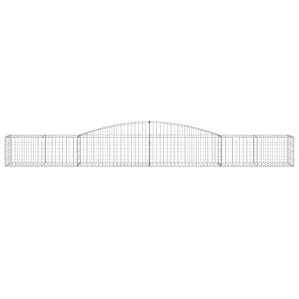 Gabionen mit Hochbogen 10 Stk. 400x50x40/60cm Verzinktes Eisen