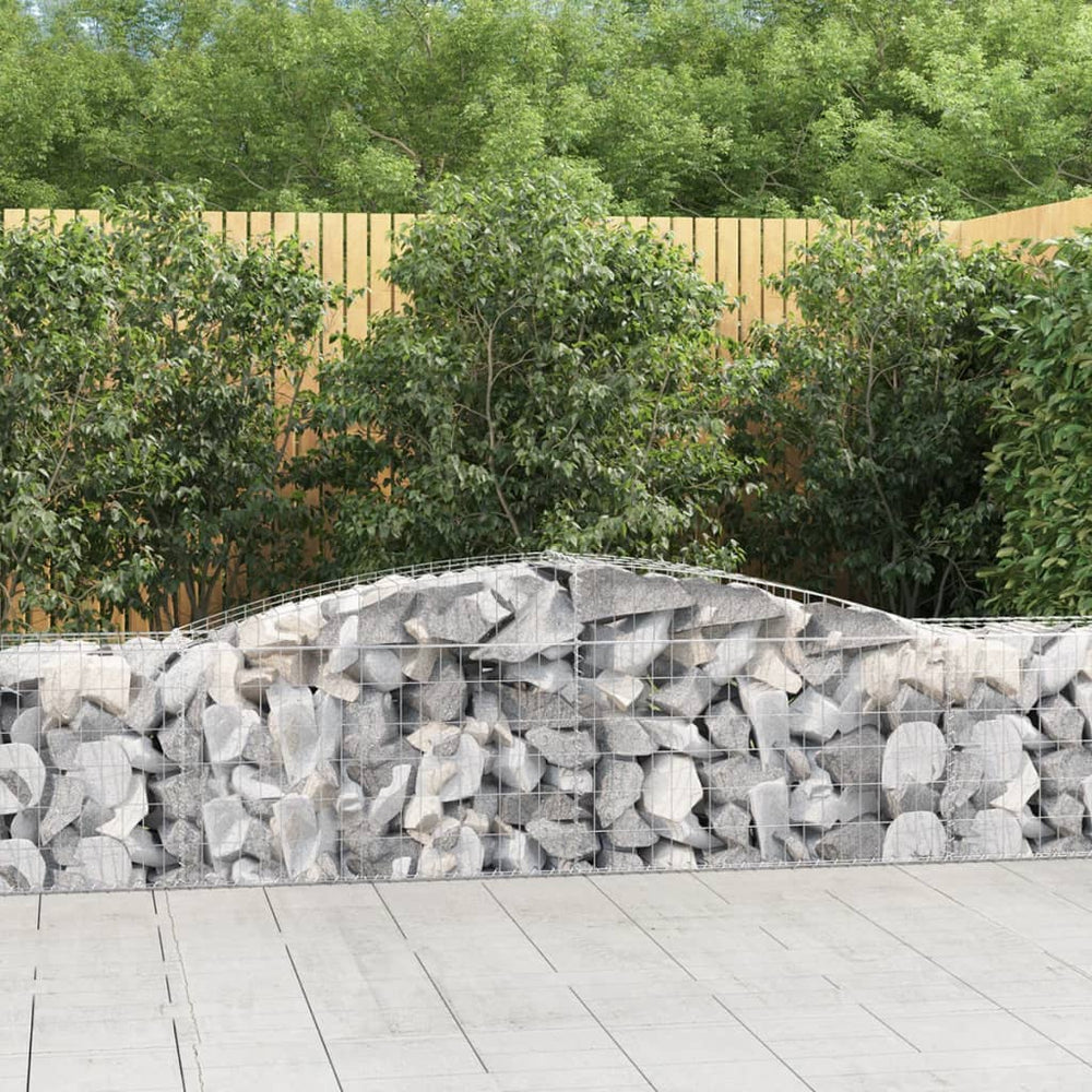 vidaXL Gabions avec arche haute 9 pcs 400x50x60/80cm Fer galvanisé