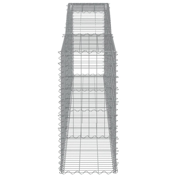 Gabionen mit Hochbogen 10 Stk 400x50x100/120cm Verzinktes Eisen