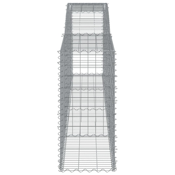 Gabionen mit Hochbogen 20 Stk 400x50x100/120cm Verzinktes Eisen