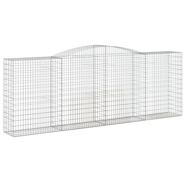 vidaXL Gabions avec arche 4 pcs 400x50x140/160 cm Fer galvanisé
