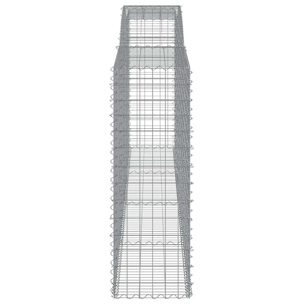 Gabionen mit Hochbogen 5 Stk. 400x50x140/160cm Verzinktes Eisen
