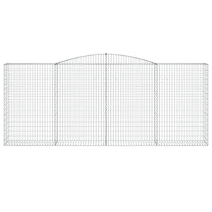 Gabionen mit Hochbogen 9 Stk. 400x50x160/180cm Verzinktes Eisen