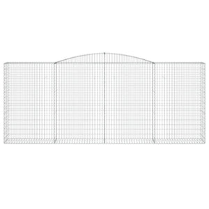 Gabionen mit Hochbogen 10 Stk 400x50x160/180cm Verzinktes Eisen