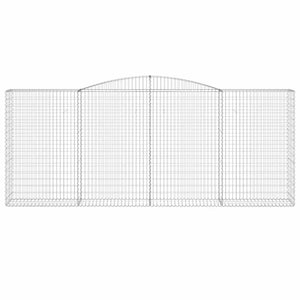 Gabionen mit Hochbogen 25 Stk 400x50x160/180cm Verzinktes Eisen