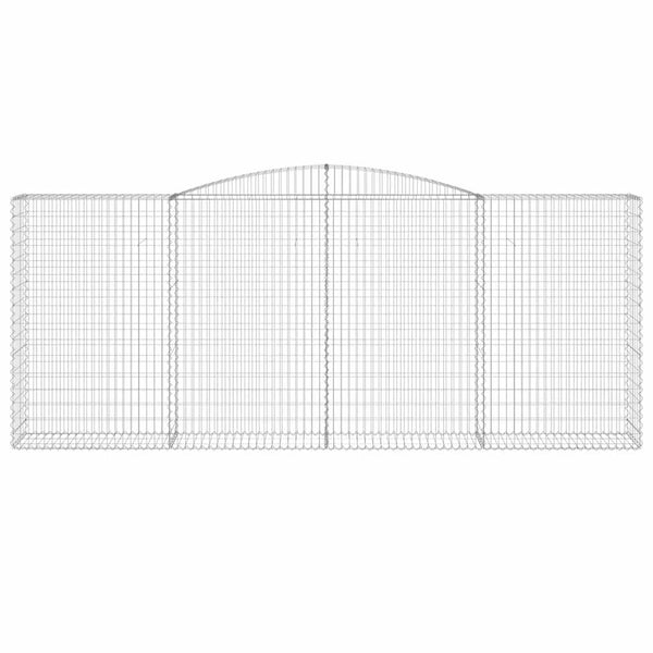 Gabionen mit Hochbogen 25 Stk 400x50x160/180cm Verzinktes Eisen