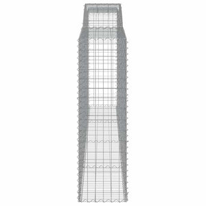 Gabionen mit Hochbogen 25 Stk 400x50x160/180cm Verzinktes Eisen