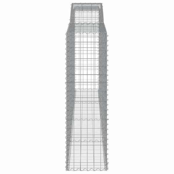 Gabionen mit Hochbogen 25 Stk 400x50x160/180cm Verzinktes Eisen