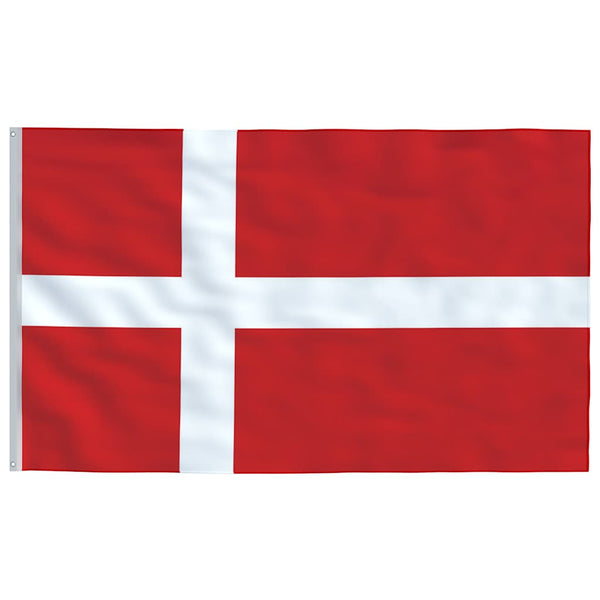 Flagge Dänemarks mit Mast 6,08 m Aluminium