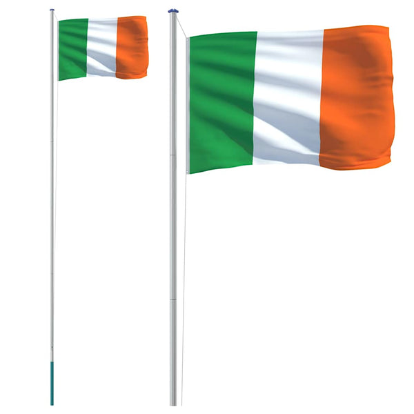 Flagge Irlands mit Mast 6,08 m Aluminium