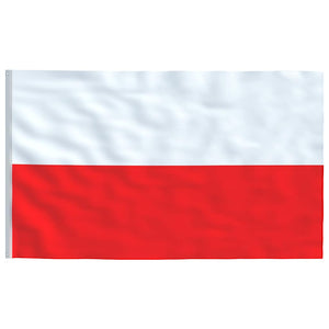 Flagge Polens mit Mast 6,08 m Aluminium