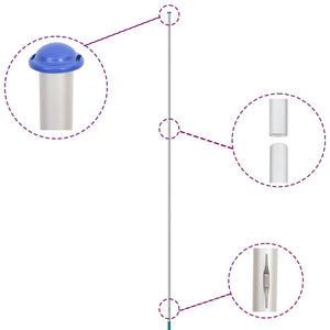 Flagge Portugals mit Mast 6,08 m Aluminium