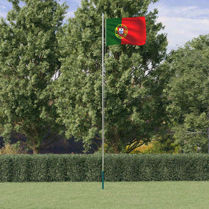 Flagge Portugals mit Mast 6,08 m Aluminium