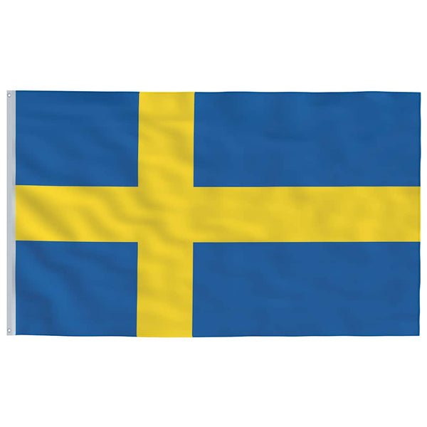Flagge Schwedens mit Mast 6,08 m Aluminium