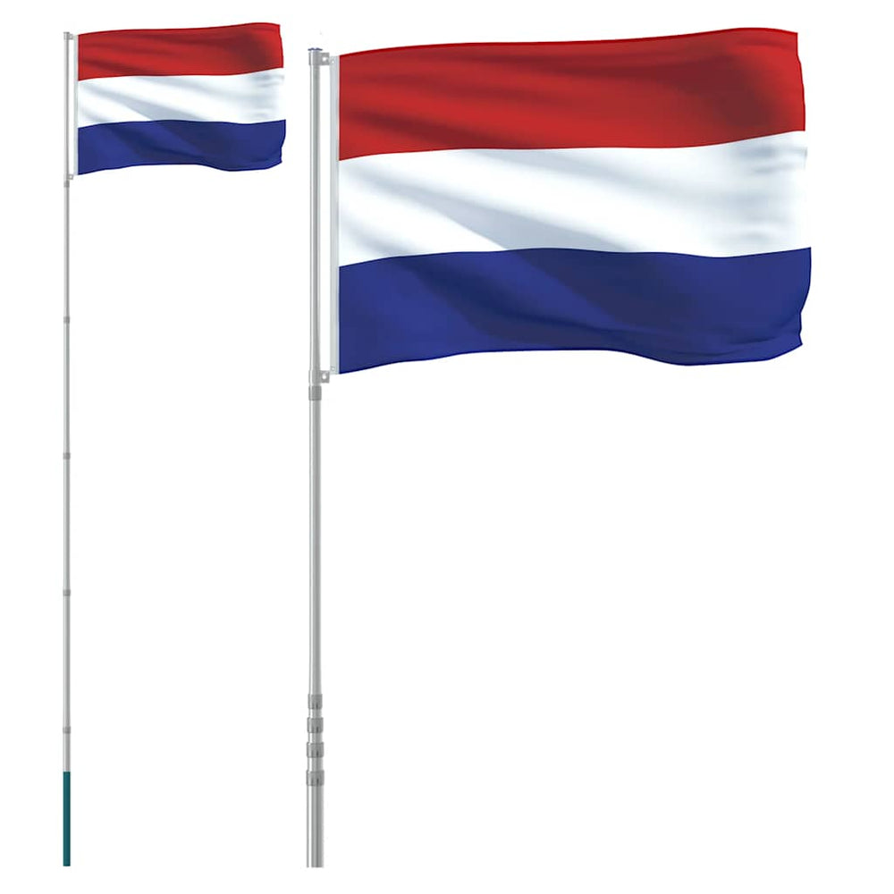 vidaXL Drapeau des Pays-Bas avec mât 5,5 m aluminium