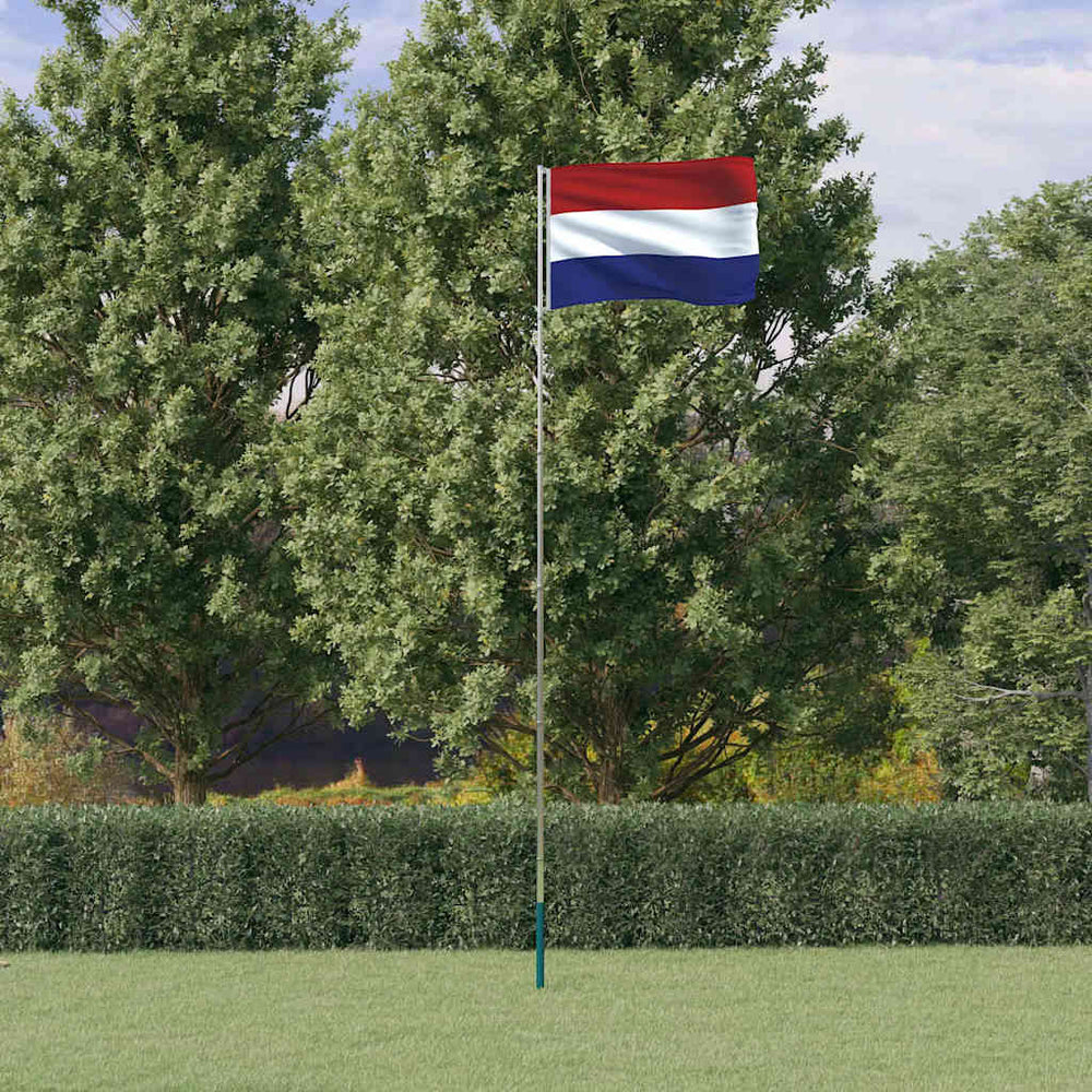 vidaXL Drapeau des Pays-Bas avec mât 5,5 m aluminium