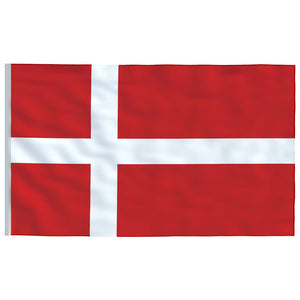 Flagge Dänemarks mit Mast 5,5 m Aluminium