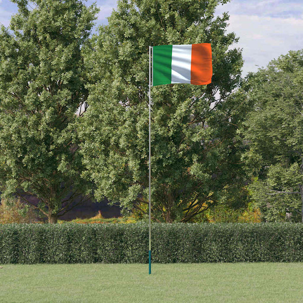 Flagge Irlands mit Mast 5,5 m Aluminium