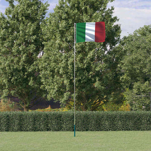 Flagge Italiens mit Mast 5,5 m Aluminium