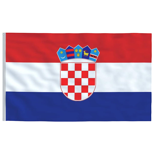 Flagge Kroatiens mit Mast 5,5 m Aluminium